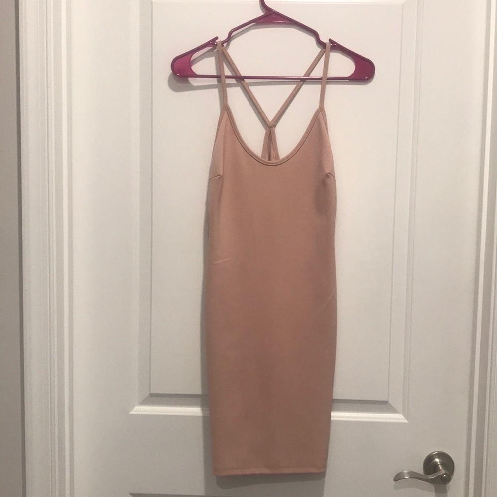 Mauve open side bodycon dress